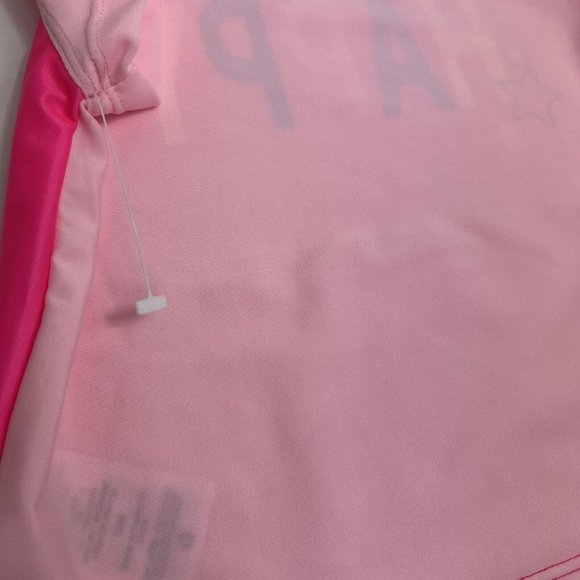 Wonder Nation Girls Baby Size 18 Months Rash Guard Swim Shirt Pink Neon Happy - Picture 8 of 12